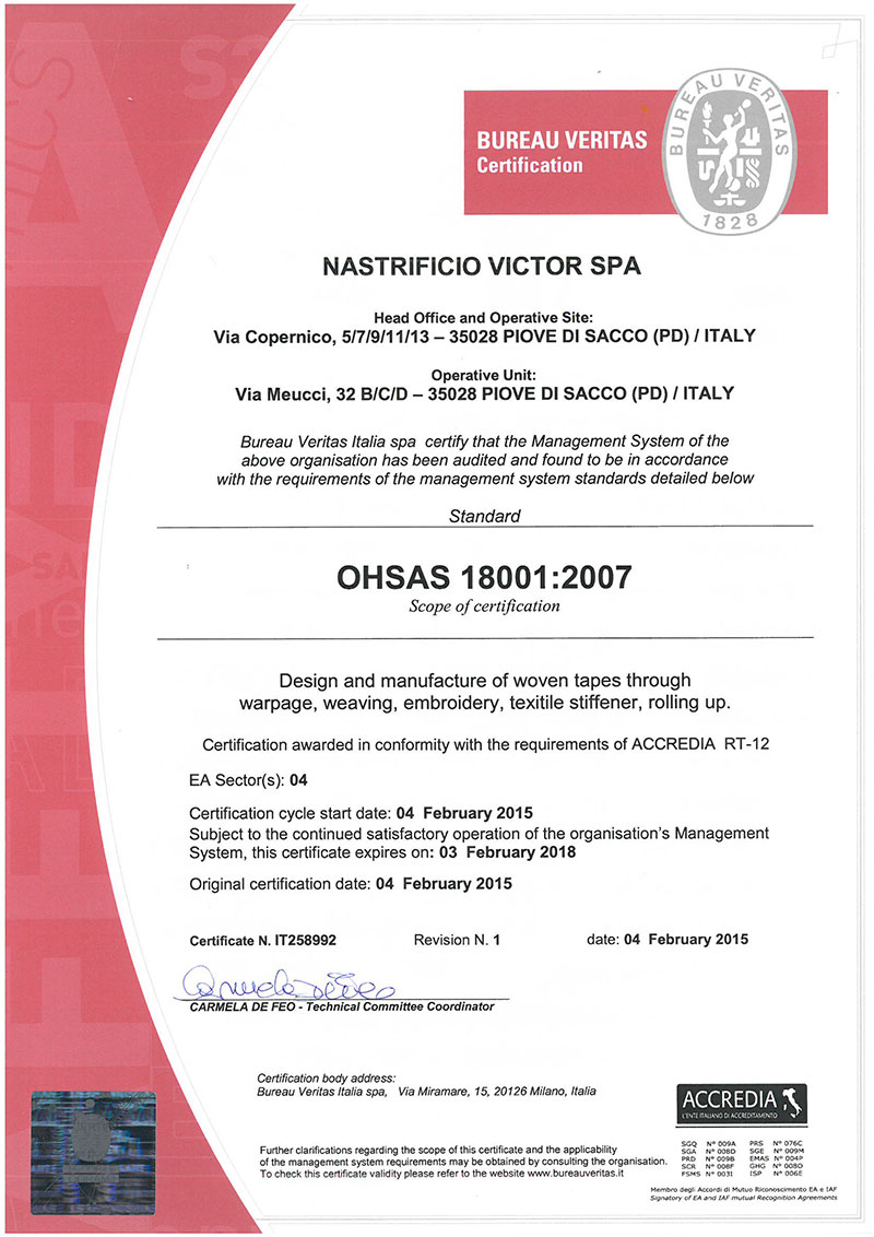 VICTOR-CERT-18001-ENGLISH